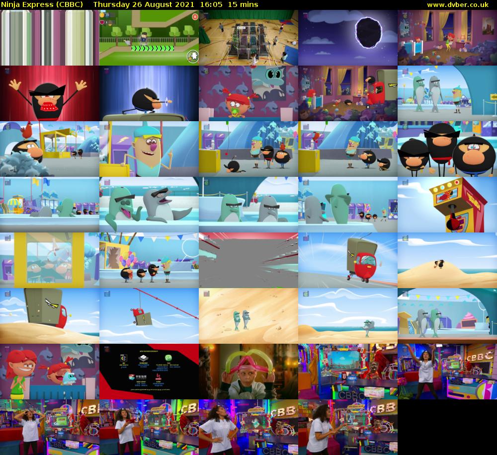 Ninja Express (CBBC) Thursday 26 August 2021 16:05 - 16:20