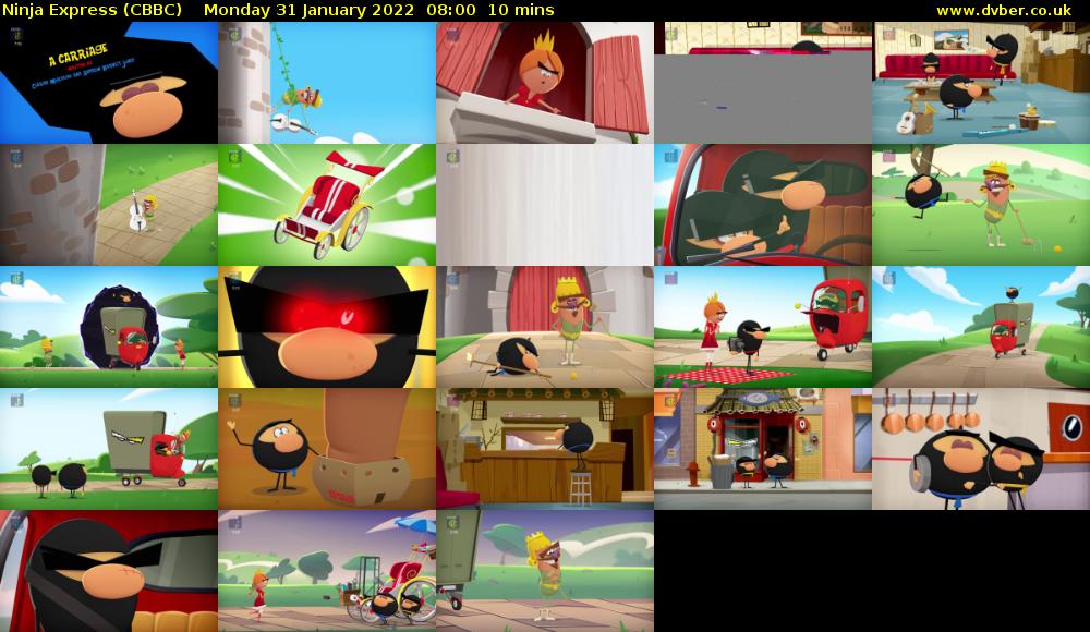 Ninja Express (CBBC) Monday 31 January 2022 08:00 - 08:10