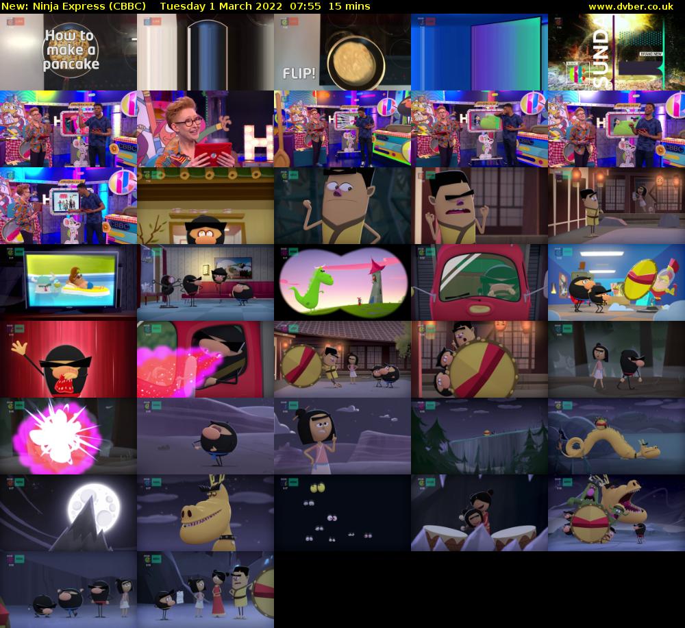 Ninja Express (CBBC) Tuesday 1 March 2022 07:55 - 08:10