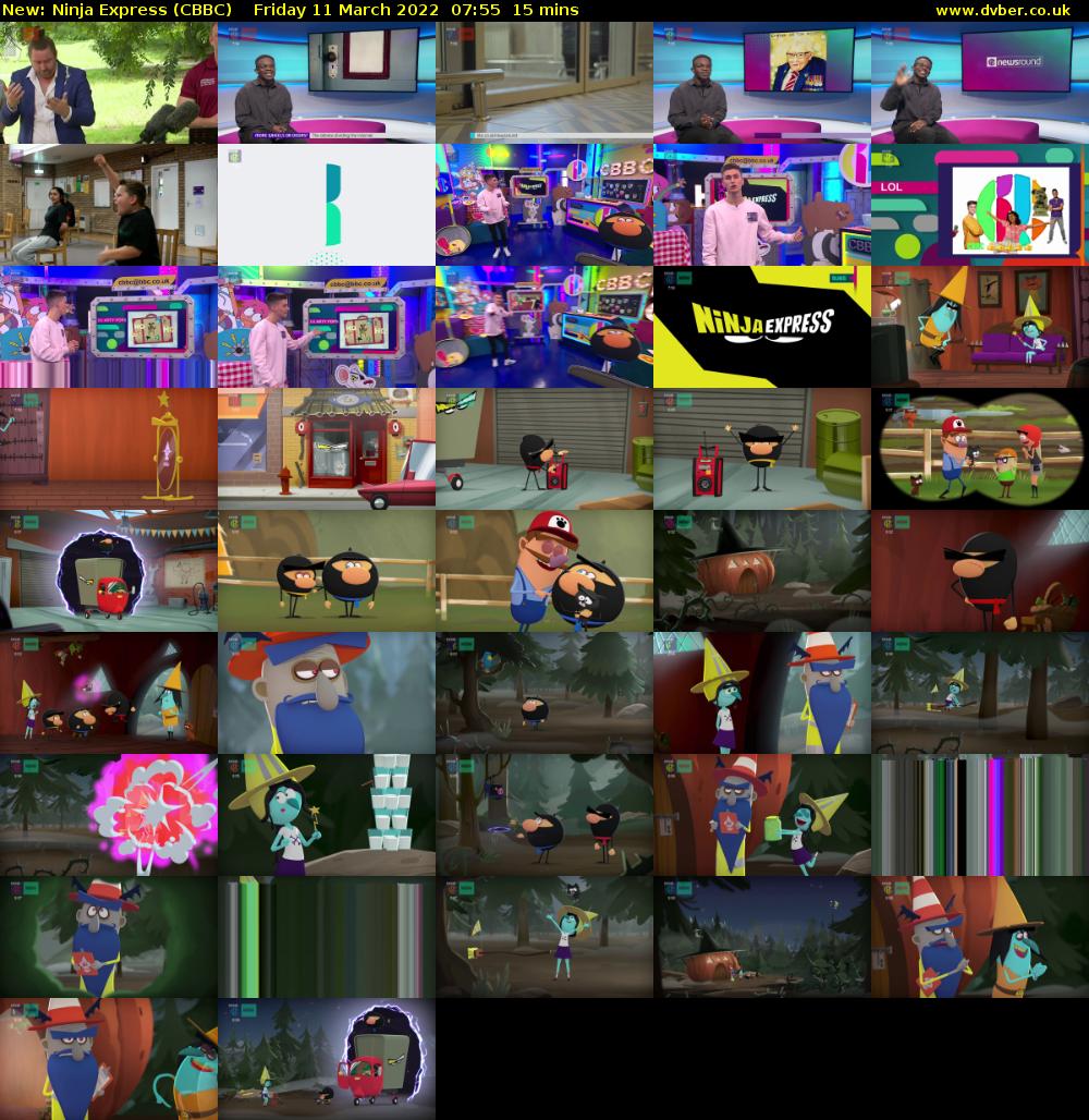 Ninja Express (CBBC) Friday 11 March 2022 07:55 - 08:10