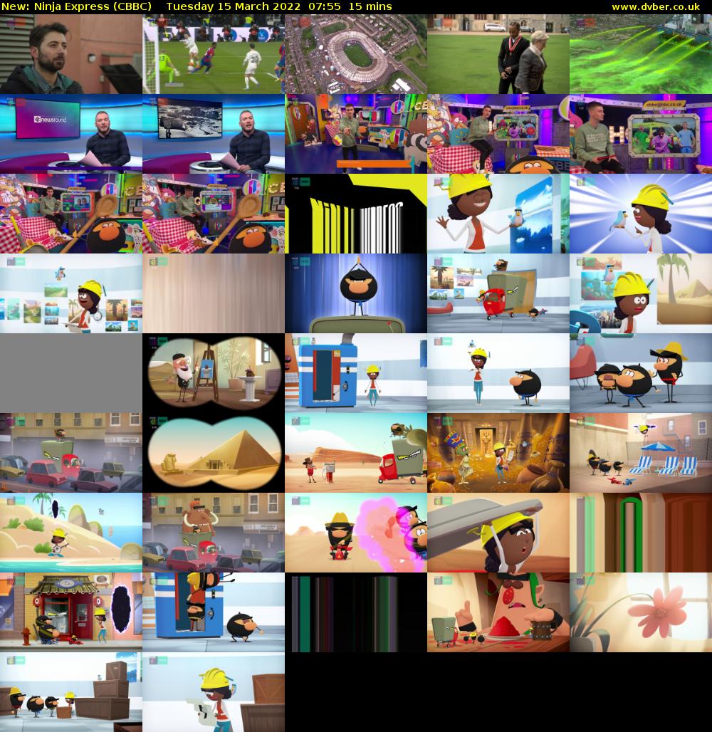 Ninja Express (CBBC) Tuesday 15 March 2022 07:55 - 08:10