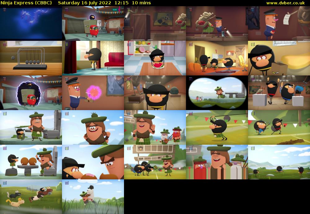 Ninja Express (CBBC) Saturday 16 July 2022 12:15 - 12:25