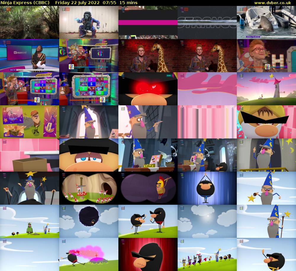 Ninja Express (CBBC) Friday 22 July 2022 07:55 - 08:10