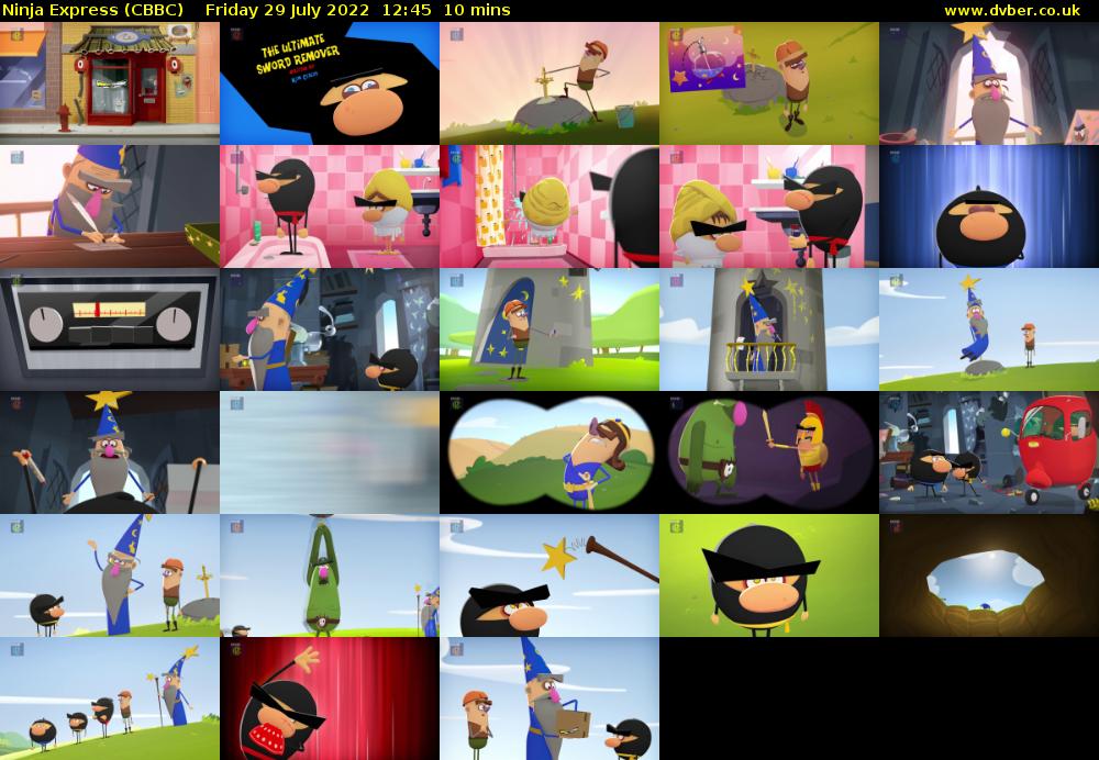 Ninja Express (CBBC) Friday 29 July 2022 12:45 - 12:55