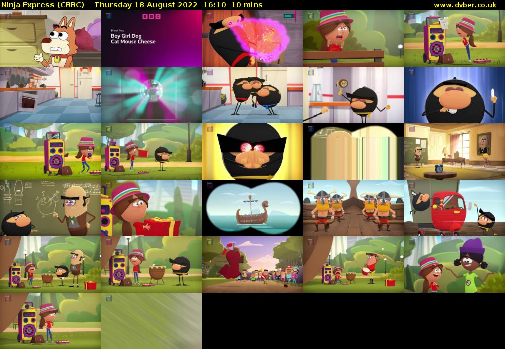 Ninja Express (CBBC) Thursday 18 August 2022 16:10 - 16:20