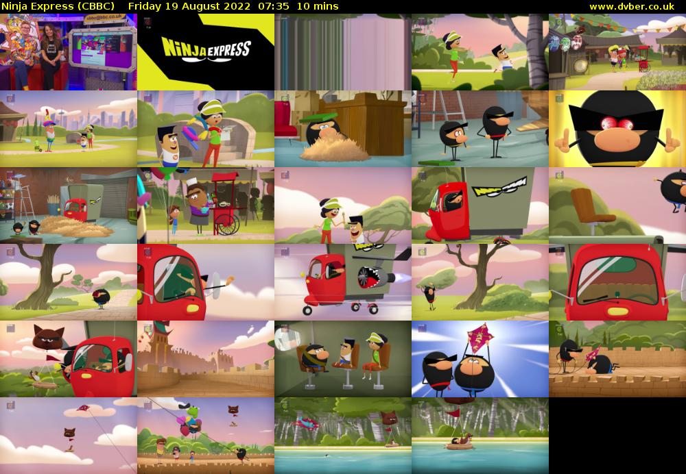 Ninja Express (CBBC) Friday 19 August 2022 07:35 - 07:45