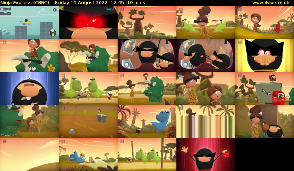 Ninja Express (CBBC) Friday 19 August 2022 12:45 - 12:55