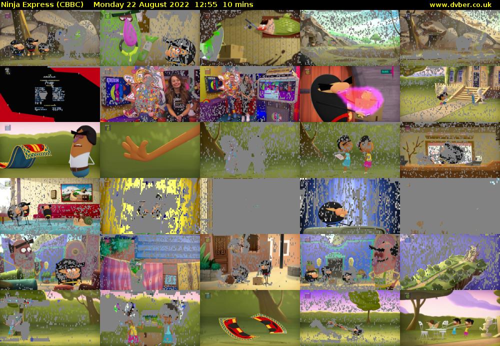 Ninja Express (CBBC) Monday 22 August 2022 12:55 - 13:05