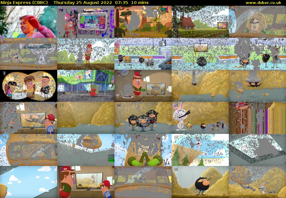 Ninja Express (CBBC) Thursday 25 August 2022 07:35 - 07:45