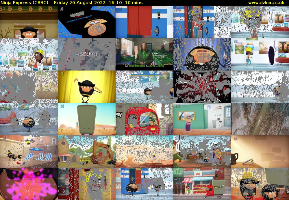 Ninja Express (CBBC) Friday 26 August 2022 16:10 - 16:20