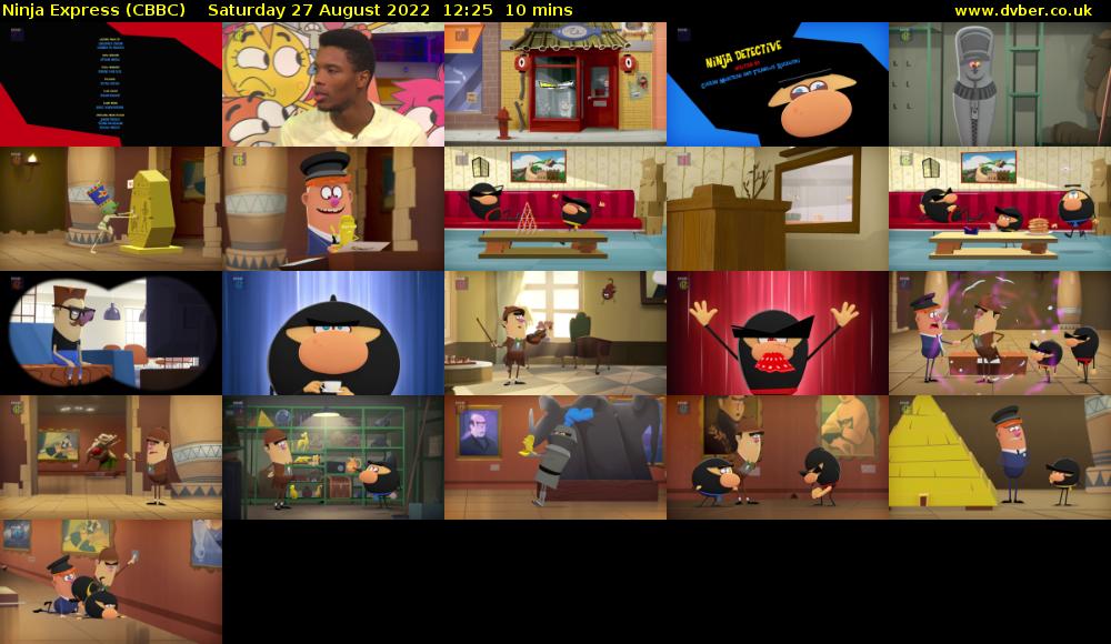 Ninja Express (CBBC) Saturday 27 August 2022 12:25 - 12:35
