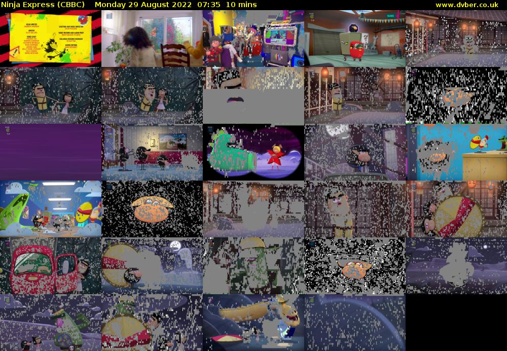 Ninja Express (CBBC) Monday 29 August 2022 07:35 - 07:45
