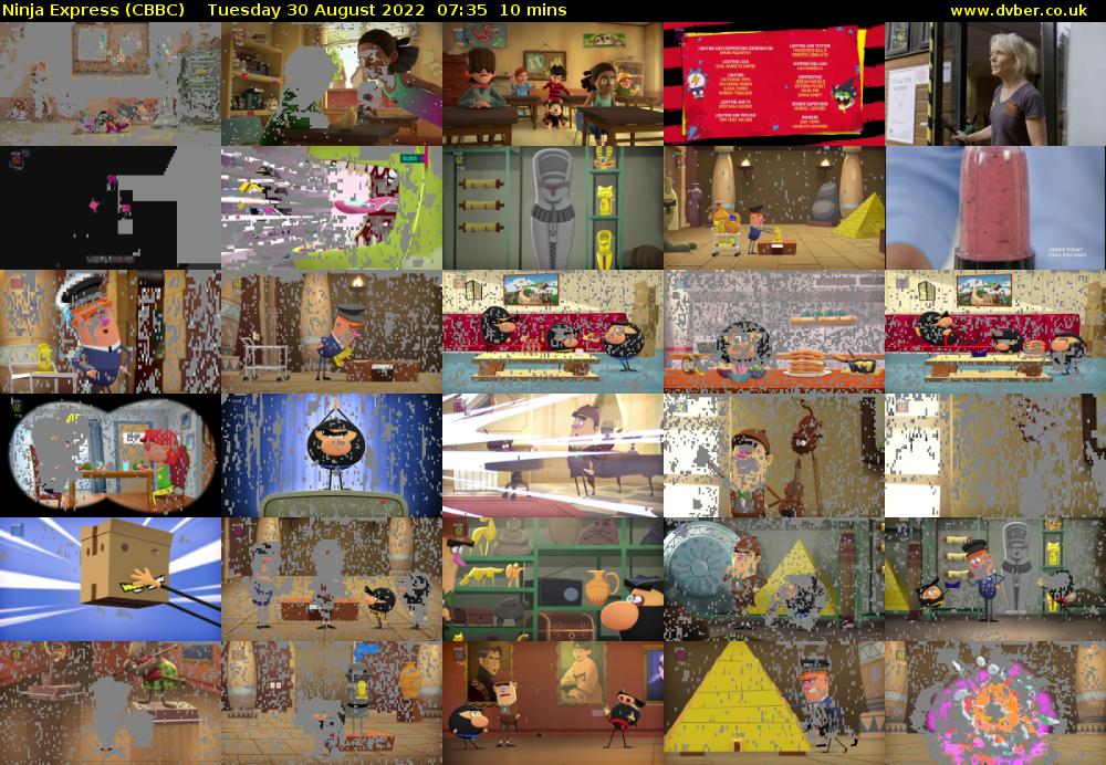 Ninja Express (CBBC) Tuesday 30 August 2022 07:35 - 07:45