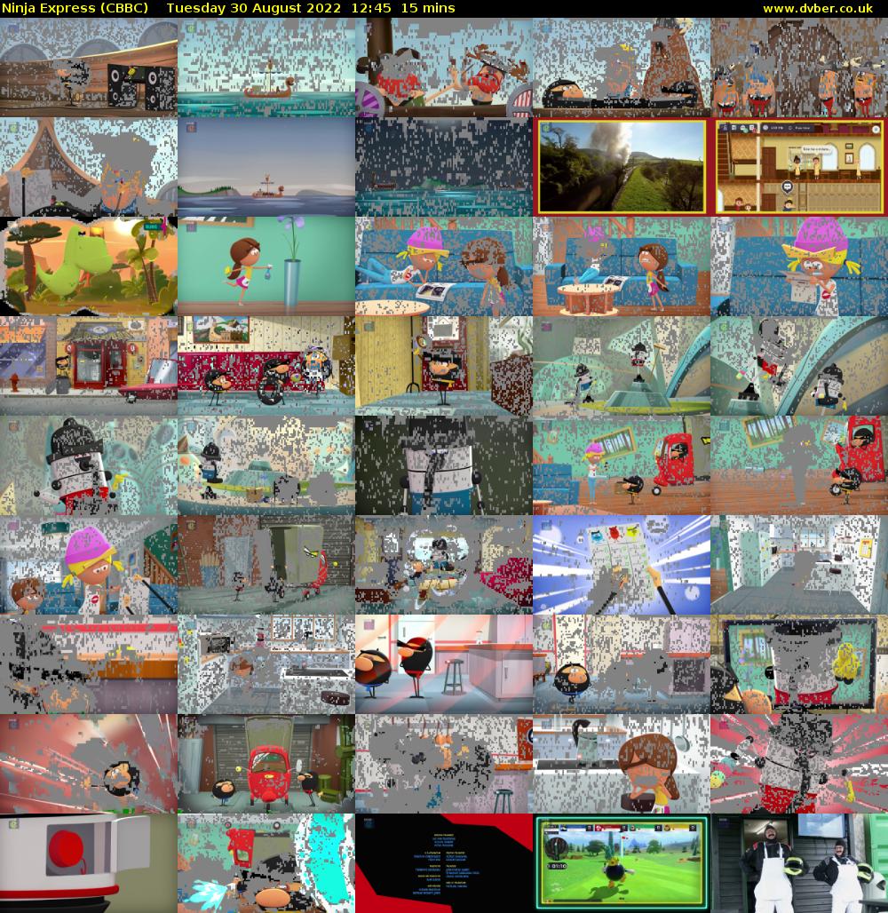 Ninja Express (CBBC) Tuesday 30 August 2022 12:45 - 13:00