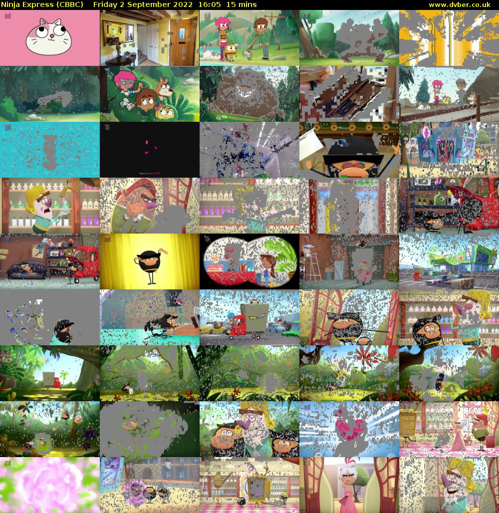 Ninja Express (CBBC) Friday 2 September 2022 16:05 - 16:20