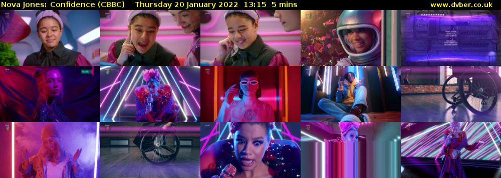 Nova Jones: Confidence (CBBC) Thursday 20 January 2022 13:15 - 13:20