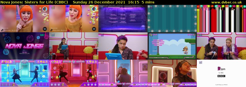 Nova Jones: Sisters for Life (CBBC) Sunday 26 December 2021 16:15 - 16:20