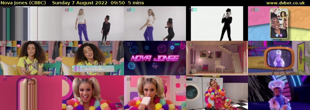 Nova Jones (CBBC) Sunday 7 August 2022 09:50 - 09:55