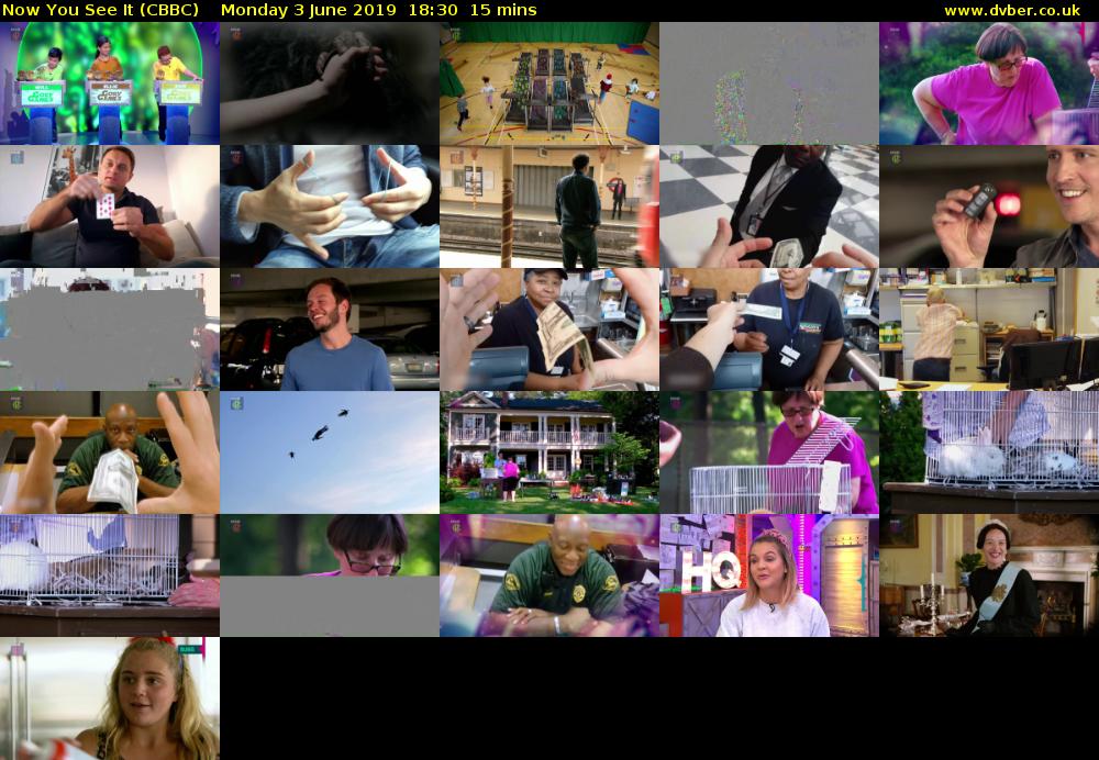 Now You See It (CBBC) Monday 3 June 2019 18:30 - 18:45