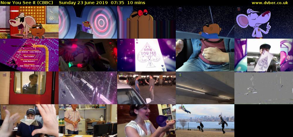 Now You See It (CBBC) Sunday 23 June 2019 07:35 - 07:45