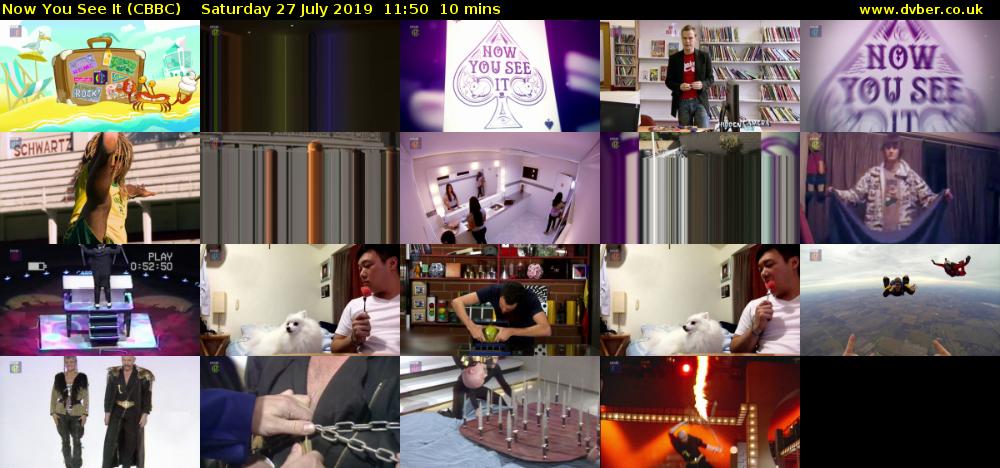 Now You See It (CBBC) Saturday 27 July 2019 11:50 - 12:00
