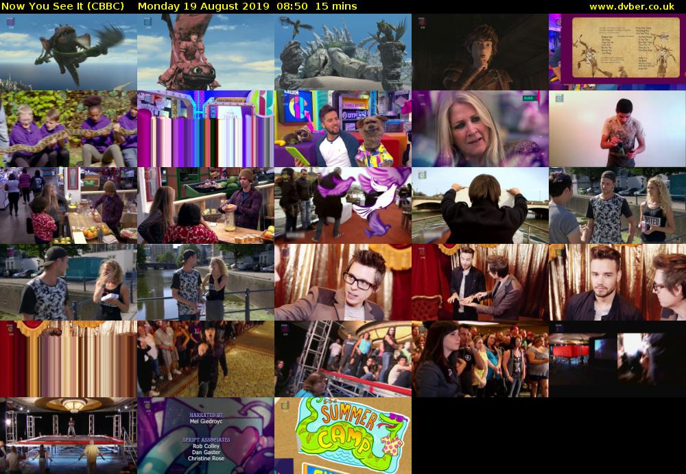 Now You See It (CBBC) Monday 19 August 2019 08:50 - 09:05
