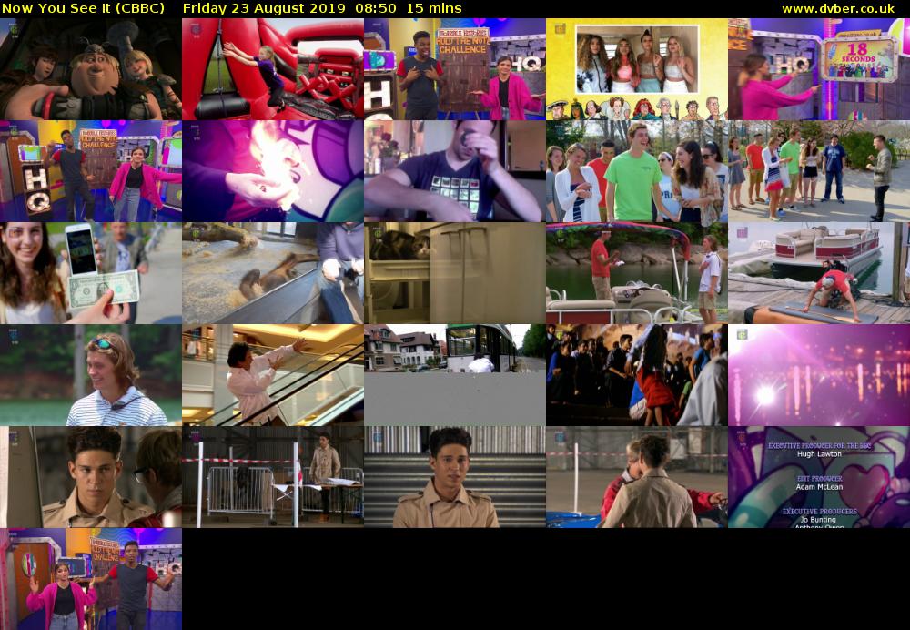 Now You See It (CBBC) Friday 23 August 2019 08:50 - 09:05