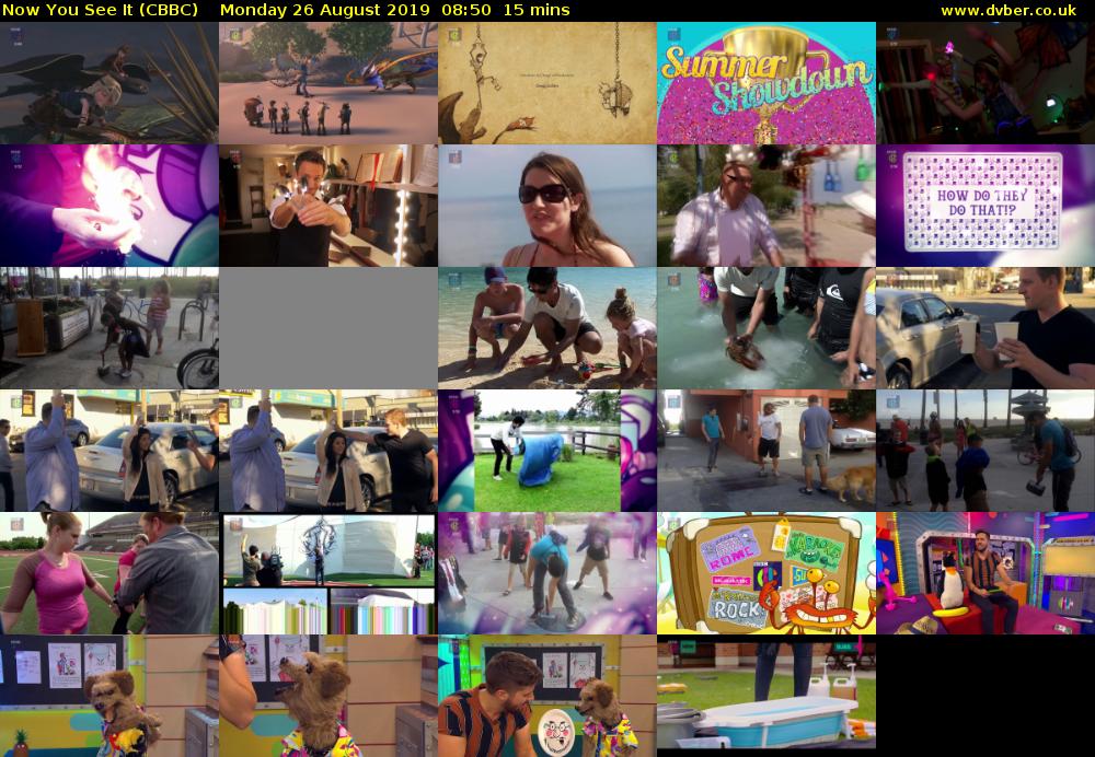 Now You See It (CBBC) Monday 26 August 2019 08:50 - 09:05