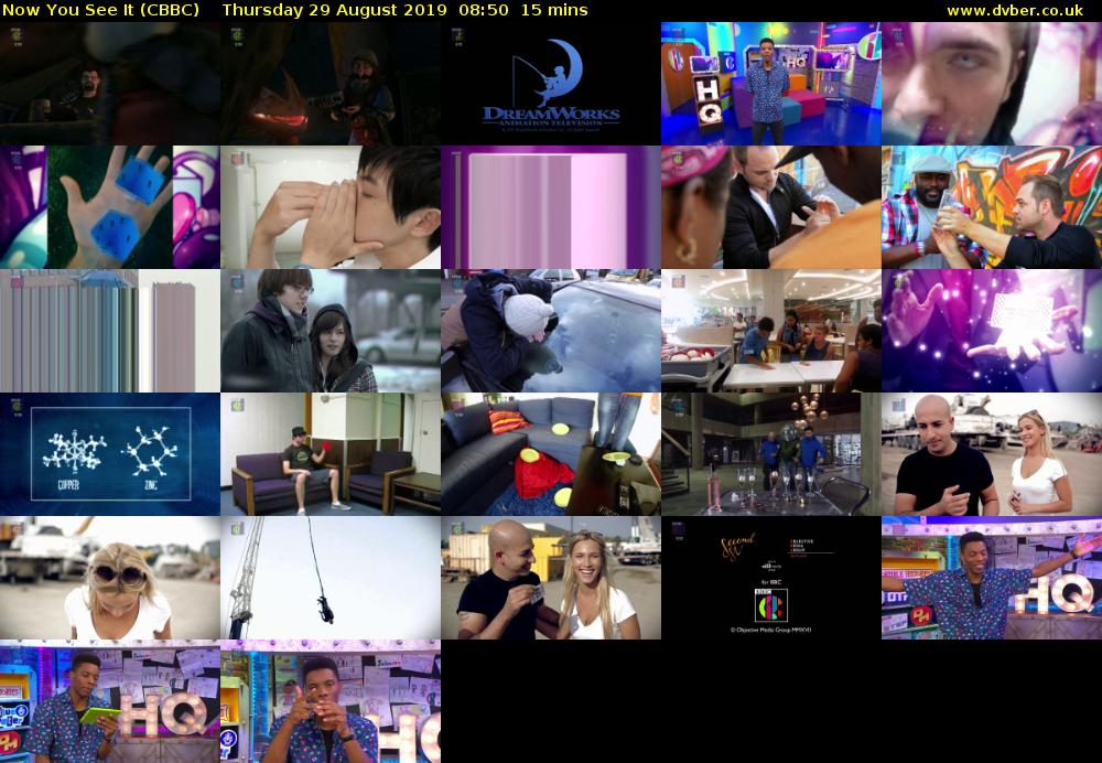 Now You See It (CBBC) Thursday 29 August 2019 08:50 - 09:05