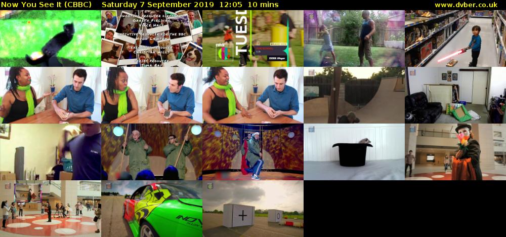 Now You See It (CBBC) Saturday 7 September 2019 12:05 - 12:15