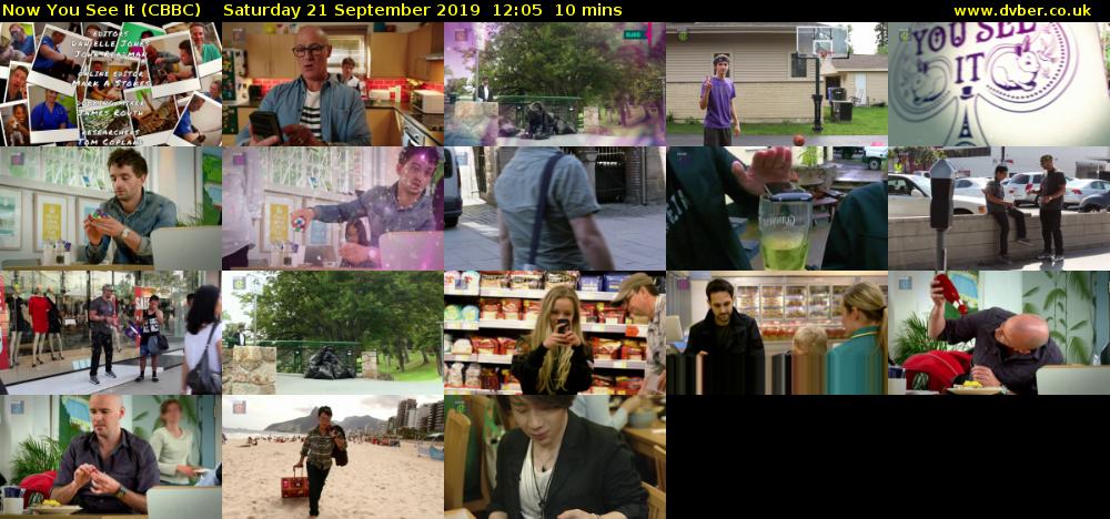 Now You See It (CBBC) Saturday 21 September 2019 12:05 - 12:15