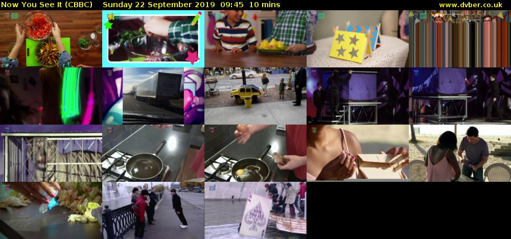 Now You See It (CBBC) Sunday 22 September 2019 09:45 - 09:55