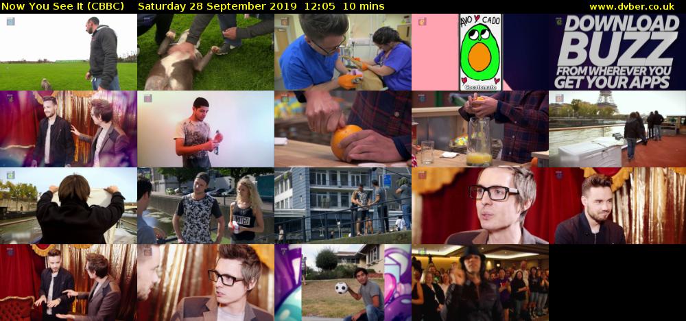 Now You See It (CBBC) Saturday 28 September 2019 12:05 - 12:15