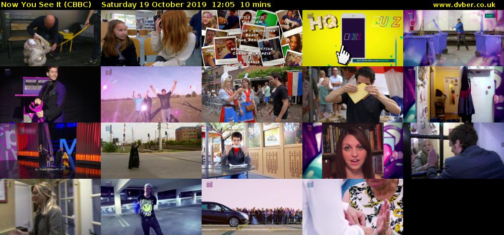 Now You See It (CBBC) Saturday 19 October 2019 12:05 - 12:15