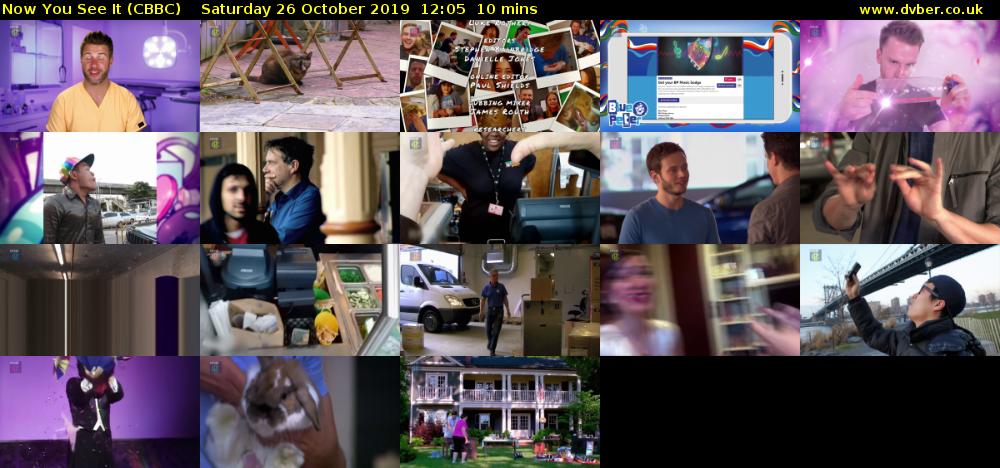 Now You See It (CBBC) Saturday 26 October 2019 12:05 - 12:15