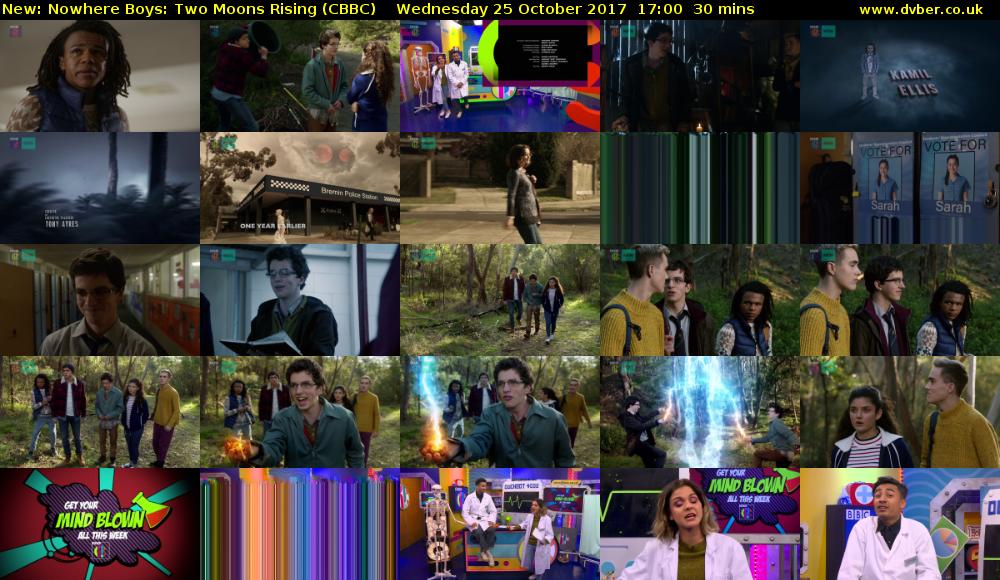 Nowhere Boys: Two Moons Rising (CBBC) Wednesday 25 October 2017 17:00 - 17:30
