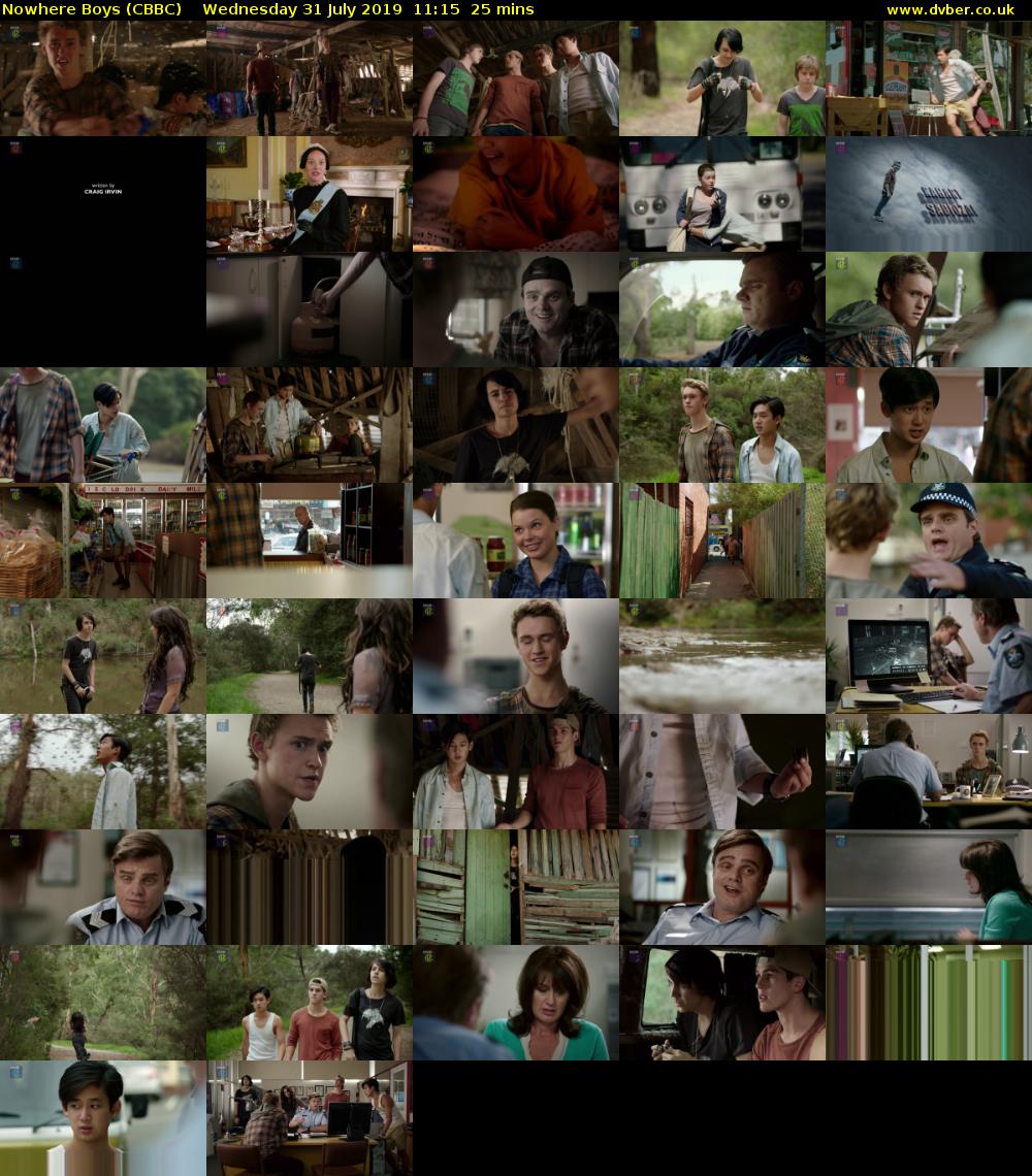 Nowhere Boys (CBBC) Wednesday 31 July 2019 11:15 - 11:40