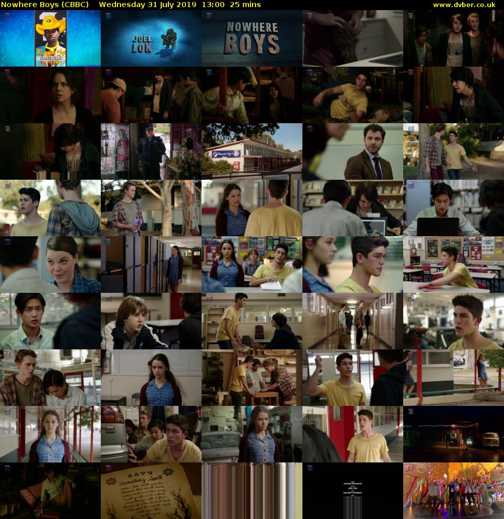 Nowhere Boys (CBBC) Wednesday 31 July 2019 13:00 - 13:25