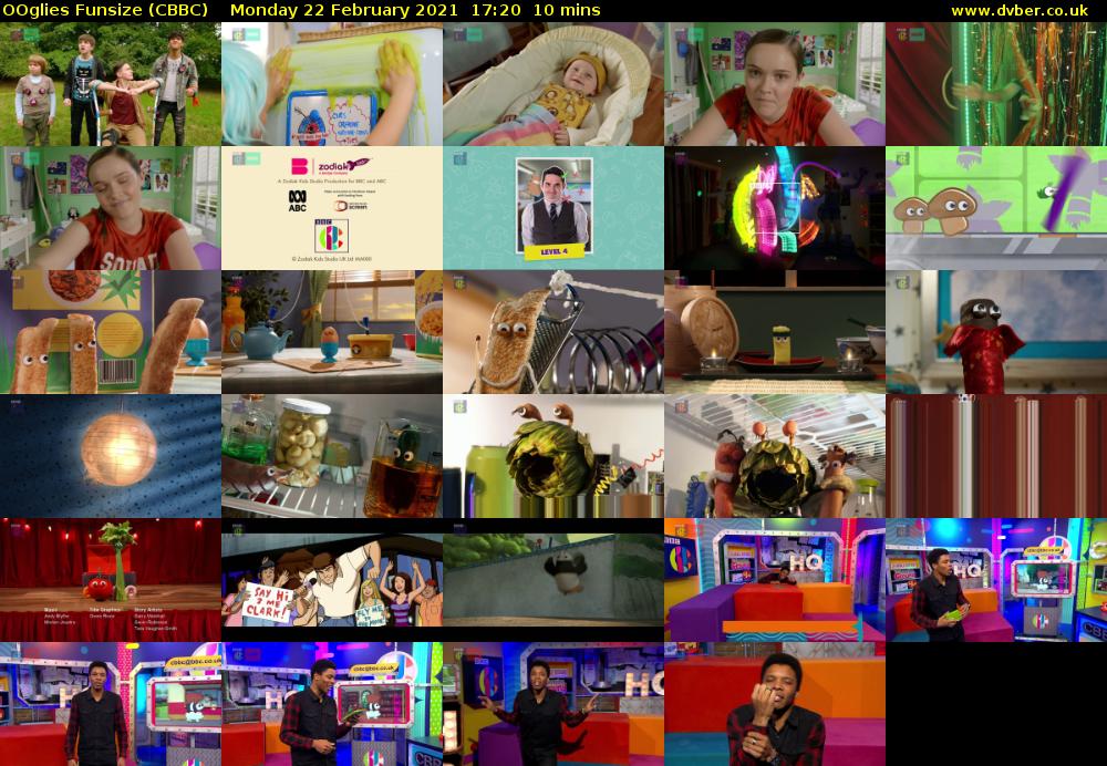 OOglies Funsize (CBBC) Monday 22 February 2021 17:20 - 17:30