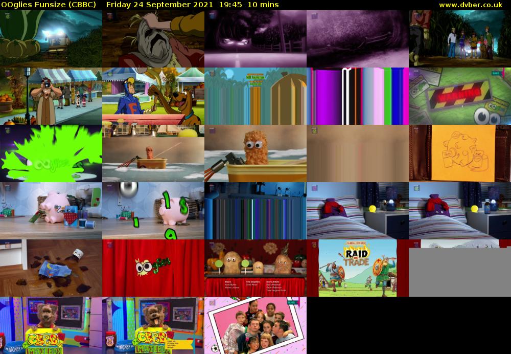 OOglies Funsize (CBBC) Friday 24 September 2021 19:45 - 19:55