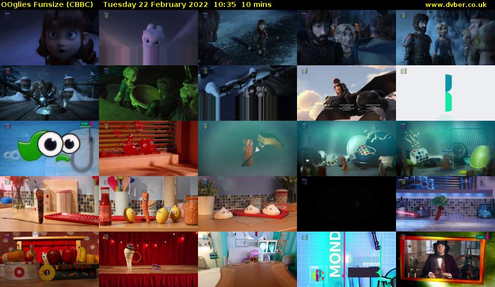 OOglies Funsize (CBBC) Tuesday 22 February 2022 10:35 - 10:45