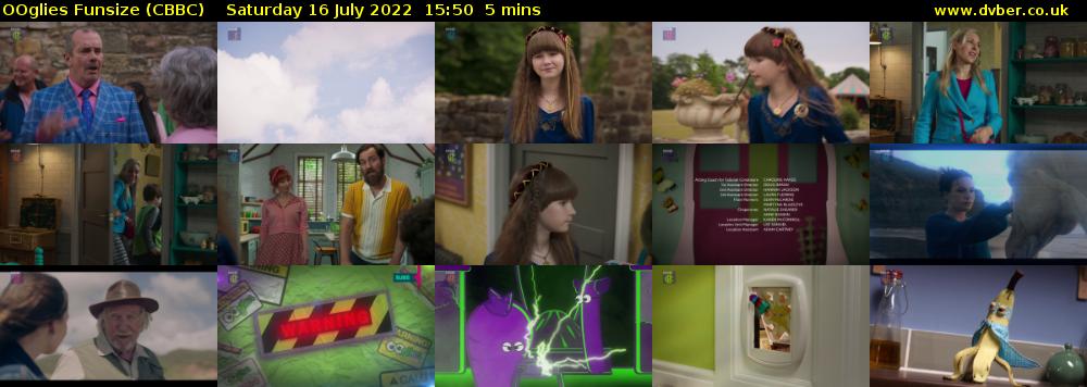 OOglies Funsize (CBBC) Saturday 16 July 2022 15:50 - 15:55