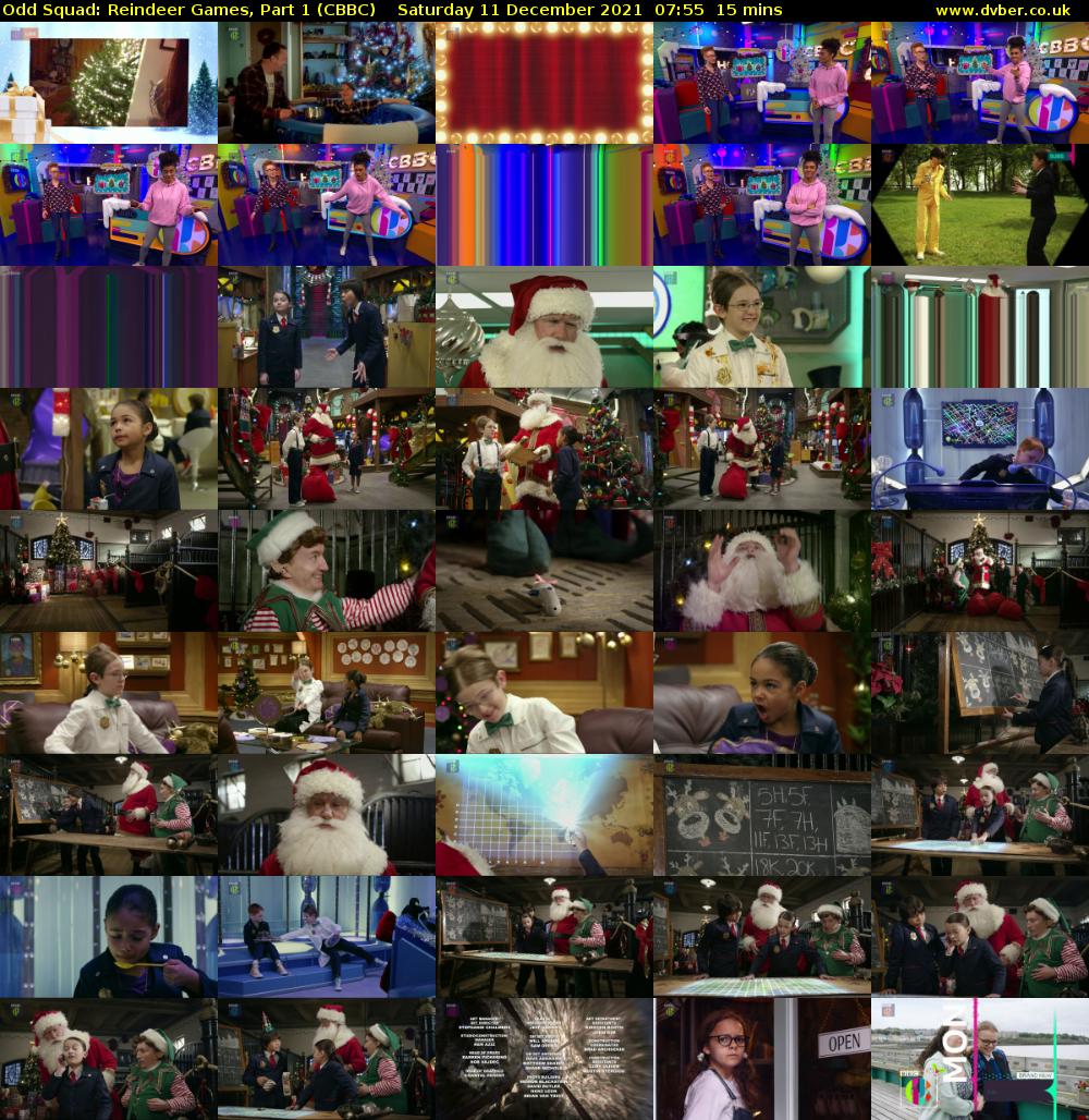 Odd Squad: Reindeer Games, Part 1 (CBBC) Saturday 11 December 2021 07:55 - 08:10