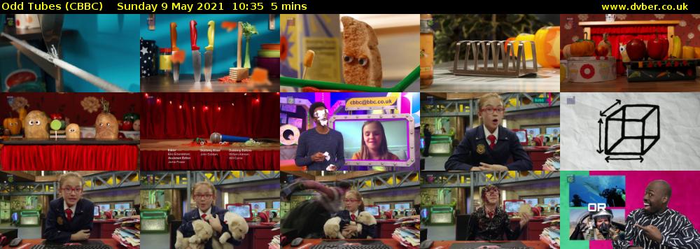 Odd Tubes (CBBC) Sunday 9 May 2021 10:35 - 10:40