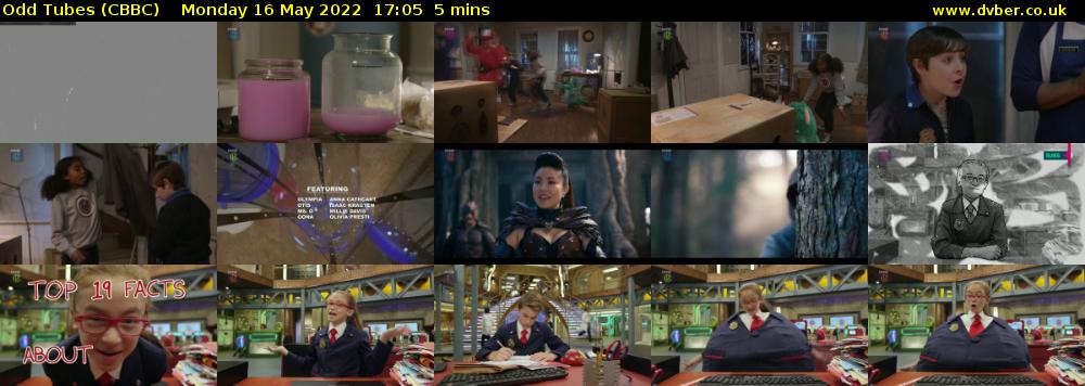 Odd Tubes (CBBC) Monday 16 May 2022 17:05 - 17:10