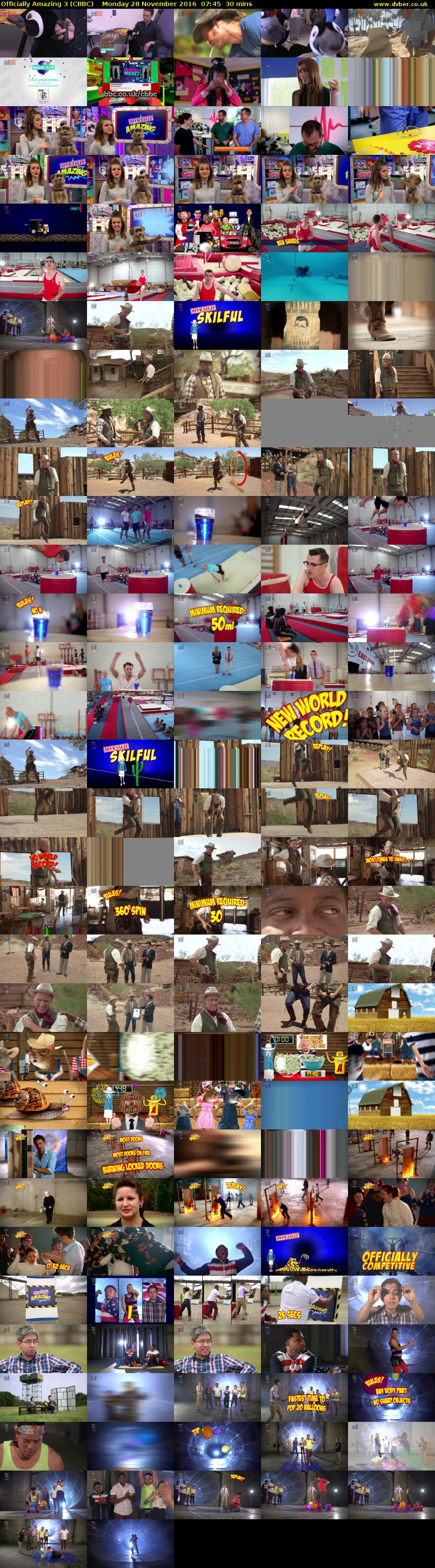 Officially Amazing 3 (CBBC) Monday 28 November 2016 07:45 - 08:15