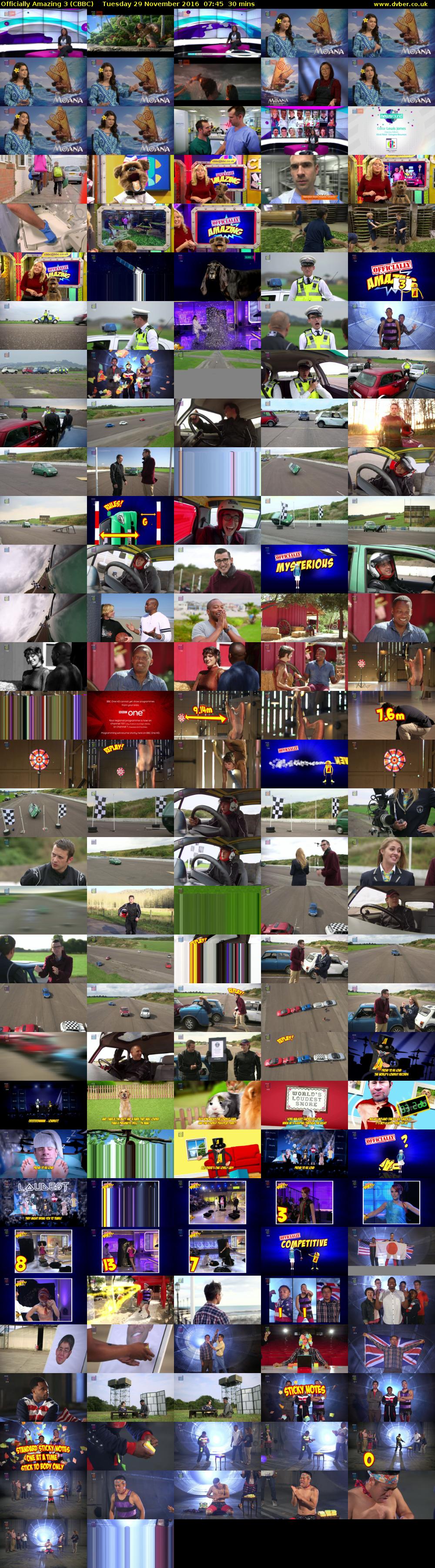 Officially Amazing 3 (CBBC) Tuesday 29 November 2016 07:45 - 08:15