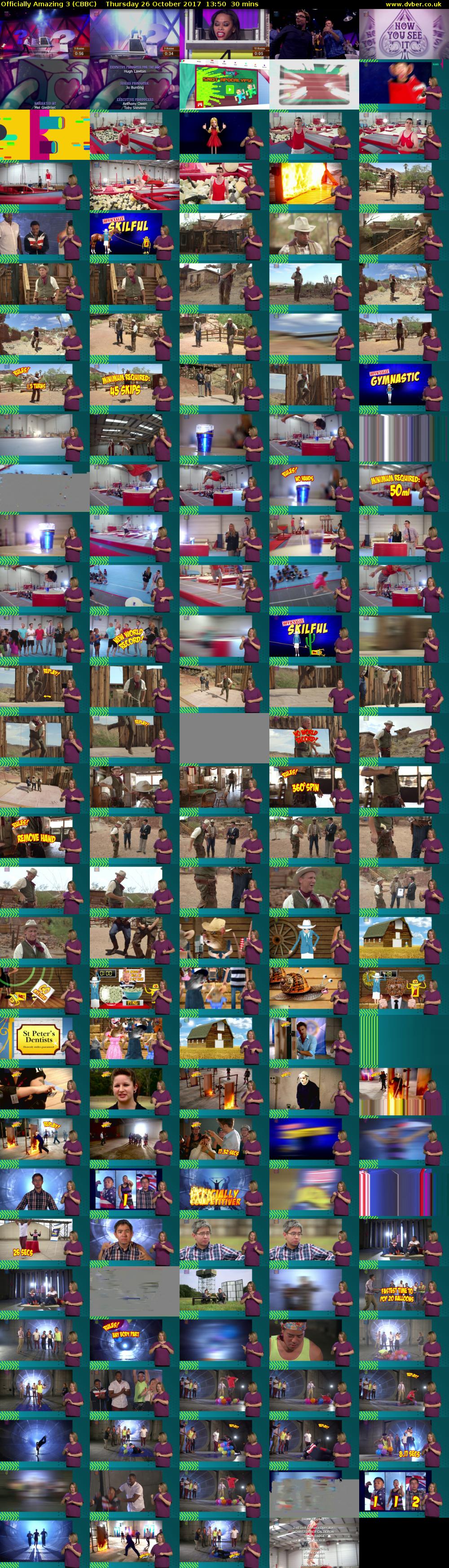Officially Amazing 3 (CBBC) Thursday 26 October 2017 13:50 - 14:20