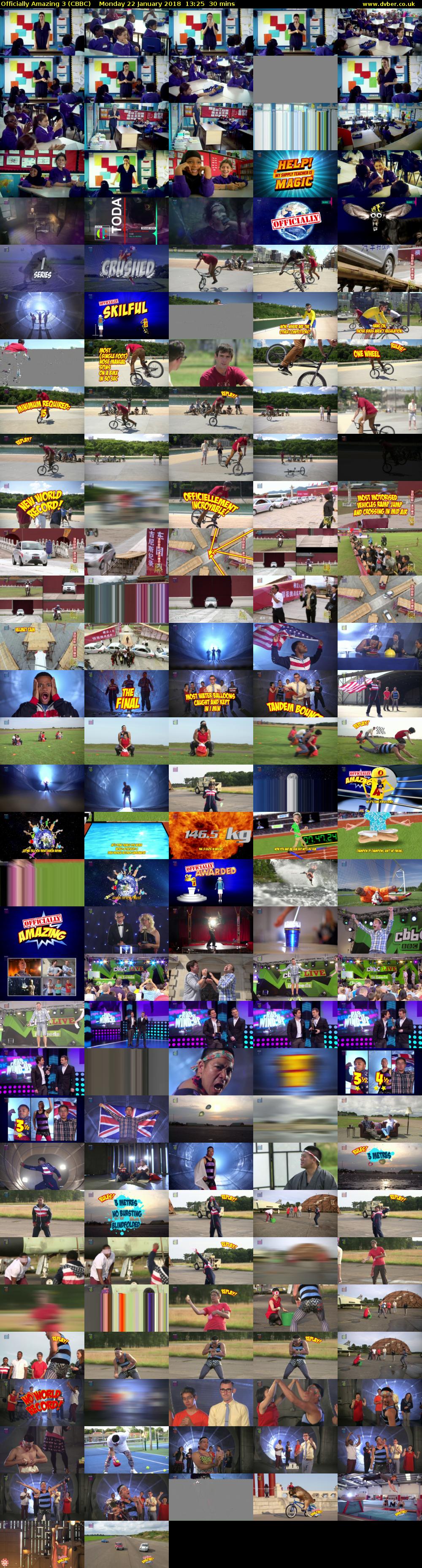 Officially Amazing 3 (CBBC) Monday 22 January 2018 13:25 - 13:55