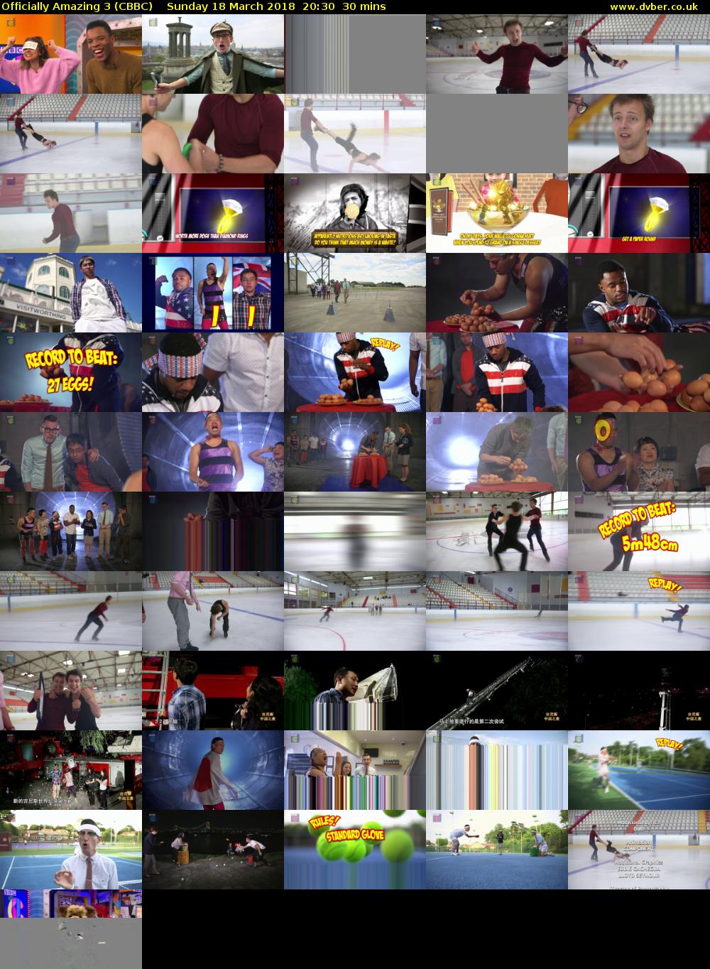 Officially Amazing 3 (CBBC) Sunday 18 March 2018 20:30 - 21:00